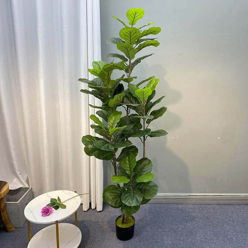 Ficus Lyrata Tree - 대형 피커스 나무 인공 식물, 가짜