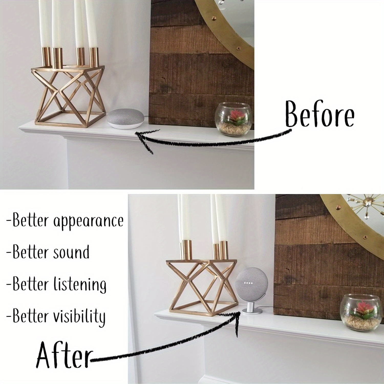 미니 스마트 스피커 디스플레이 스탠드 홈 데스크탑 베이 - Google Speaker Nest Audio 리뷰 및 가격