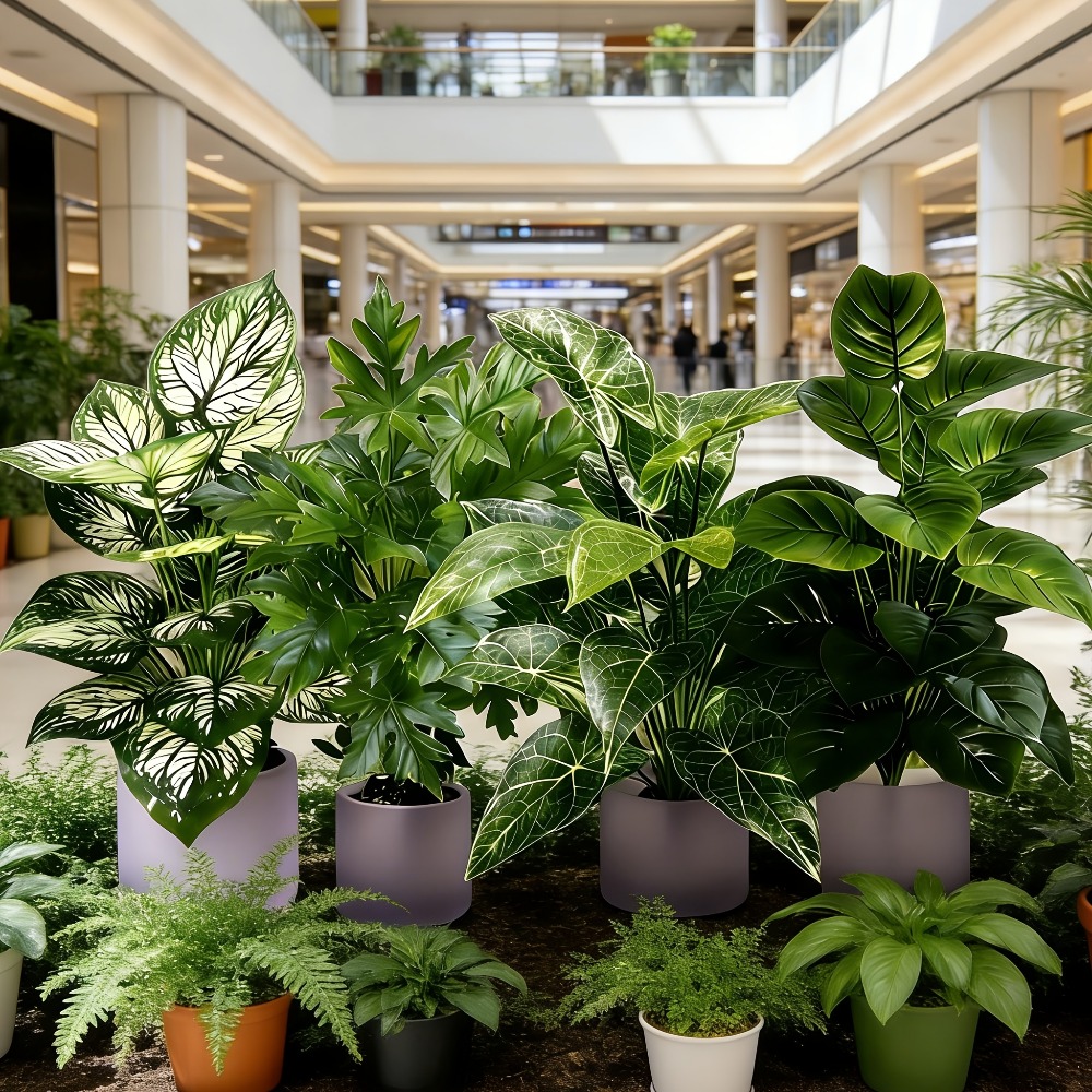 4개 세트 인조 식물, 48개 잎이 있는 대형 팬잎 해 - Dracaena Marginata 리뷰 및 가격