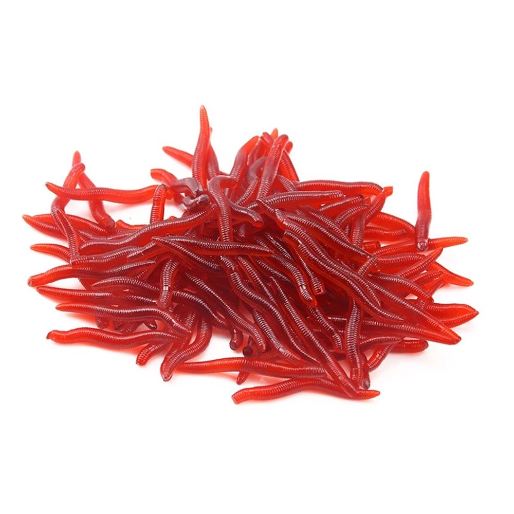 100pcs/병 현실적인 태클 소프트 루어베이스 도미  - Aglaonema Red 리뷰 및 가격