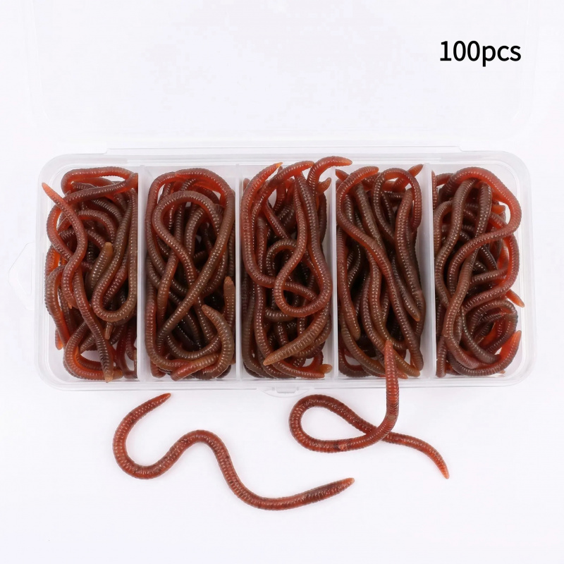 100개입 소프트 루어 배스 브림 혈벌레 낚시 지렁이  - Aglaonema Red 리뷰 및 가격
