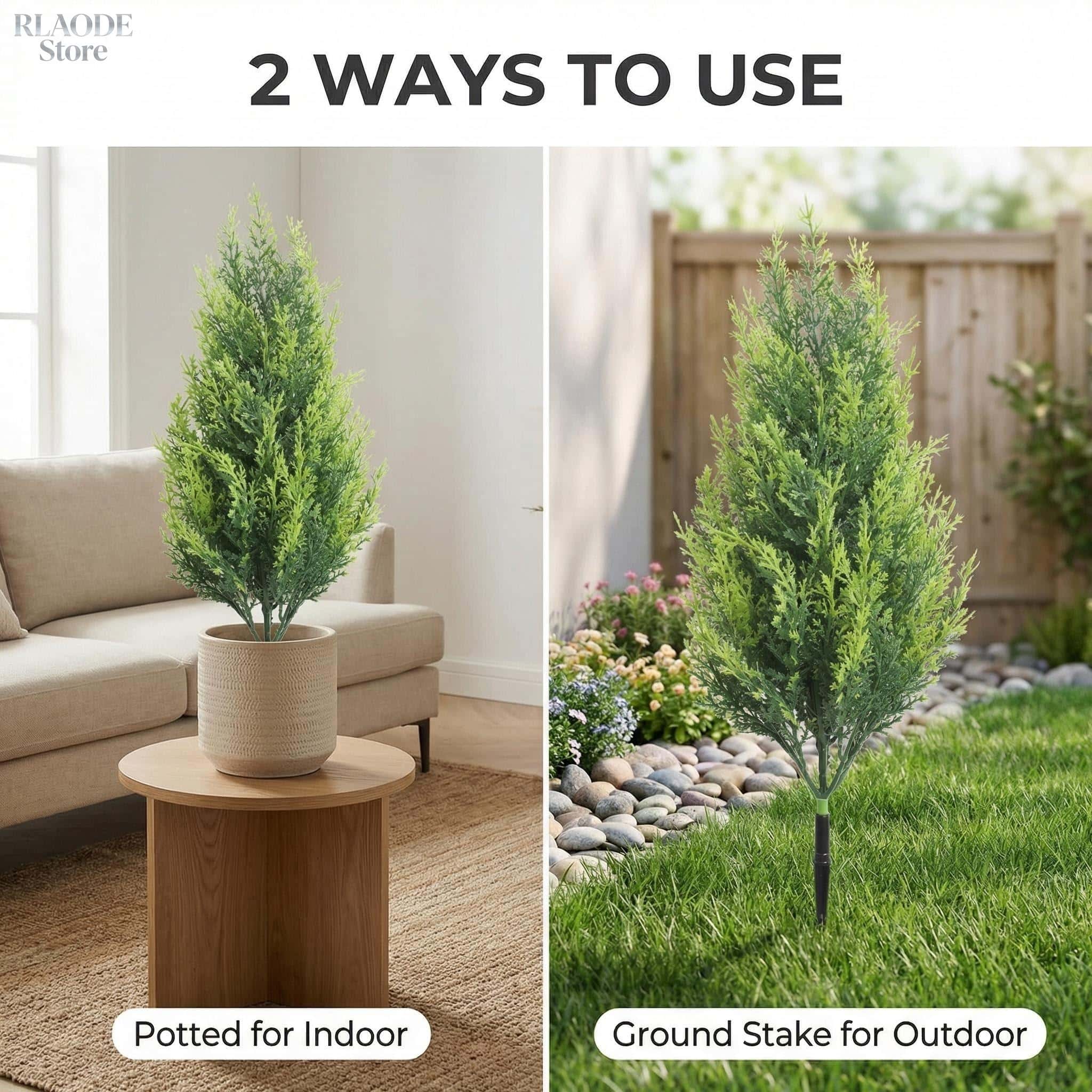 2개입 사실적인 인조 사이프러스 나무 & 고사리 인조  - Dracaena Marginata 리뷰 및 가격